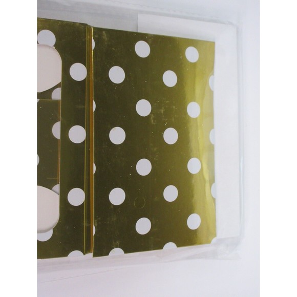 Celebrate Treat Boxes with Window & Cupcake Insert Gold White Polka Dots 3ct ea - Picture 9 of 14
